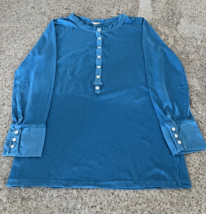 J Crew Turquoise Henley 3/4 Sleeve T-Shirt (XS) - £13.45 GBP