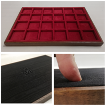 Tray For Coins IN Wood And Velvet Italian Red Of First Choice Coins&amp;more - £34.97 GBP+