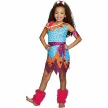 NEW Stone Age Sweetie Cave Girl Halloween Costume Medium 8-10 Dress Head... - $19.75