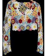 Emory Park Shrug Womens Size Small Tie Front Cropped Sweater Multicolor ... - $513.54 MXN
