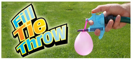 Tie-Not Water Balloon Filler Knot Tying Tool w/ 50 Balloons  Fast Fun Shark Tank - £7.14 GBP