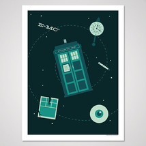 Andrew Heath SIGNED Doctor Who Dr Retro Pop Art Print TARDIS Sonic Screwdriver  - £31.64 GBP