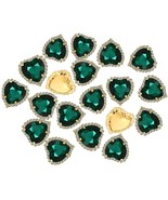 Heart Rhinestone 30Pcs Green Crystal Heart Shape Flatback Sew On Rhinest... - £17.18 GBP