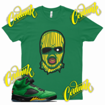 Green SKI MASK T Shirt for J1 5 Oregon Ducks Apple Green Elevate Yellow - £20.12 GBP+