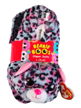 TY BEANIE BOOS The Slipper Socks Tasha the Leopard Kids/Child Size L (4-... - £6.04 GBP