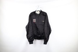 Vtg 80s Streetwear Mens XL Spell Out Circus Circus Casino Satin Bomber Jacket - £47.33 GBP