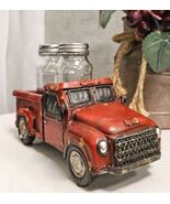 Old Fashioned Nostalgic Red Pickup Truck Holder For Glass Salt Pepper Sh... - €22,33 EUR