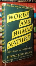 Kilduff, Edward Jones Words And Human Nature How To Choose And Use Effective Wor - $53.24