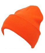 Orange - 6 Pack Winter Beanie Knit Hat Skull Solid Ski Hat Skully Hat  - $48.00
