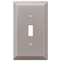 Amerelle Century Brushed Nickel 1 gang Stamped Steel Toggle Wall Plate - $7.95