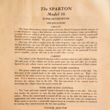 1931 Sparton Radio Model 16 Super Heterodyne Info Advertisement PageF20B - $372.61 MXN