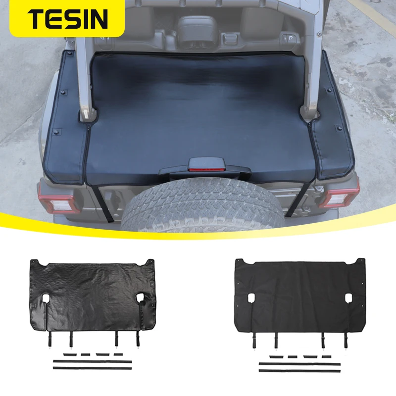 TESIN Car Rear Trunk Pet Isolation Mat Cover for Jeep Wrangler JL 2018 2019 2020 - £48.65 GBP