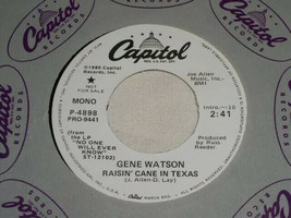 Gene Watson Raisin&#39; Cane In Texas 45 Rpm Record Vinyl Captiol Label Promo - £12.59 GBP