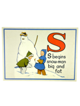 Cavallini Letter S Framable Nursery Art 1930s Repro Alphabet Flash Card ... - $9.79