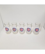 Vintage Baseball Chicago Cubs Glass Beer Mug Lot of 5, Man Cave, Home Bar - £50.51 GBP