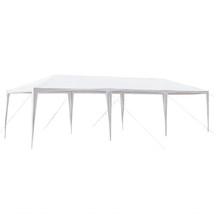10&#39;x30&#39; Outdoor Canopy Tent Party Wedding Tent Sun Shade White Camping Tent - £94.38 GBP