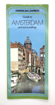 Vtg  Brochure American Express Guide To Amsterdam &amp; Surroundings 1977 Ma... - £11.44 GBP