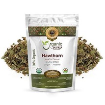 Organic Way Hawthorn Leaf and Flower Cut &amp; Sifted Crataegus monogyna | H... - $34.64