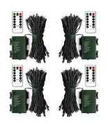 4 Pack Battery Operated String Lights, 16.5 Ft Dark Green Wire 50 Led St... - $42.99