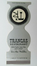 Trancas Restaurant - Malibu, California Matchbook Cover Die-Cut Style Matchcover - $1.75