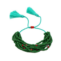 Go2boho Bracelets Women Turkish Bracelet Summer Boho Tassel Chic Beads Pulseras  - £11.24 GBP