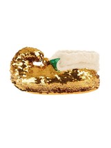 Color Changing Sequin Santa Slippers Gold Silver New Year&#39;s Eve NYE L/XL - £15.77 GBP