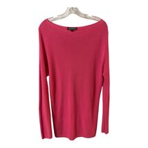 Tommy Bahama Early Y2K Pink Ribbed Knit Sweater Boatneck Long Sleeve - $25.20