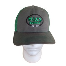 MACS SUPPLY Hat Cap Snapback Mesh Back Richardson Gray Green - £15.78 GBP