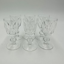 Waterford Crystal Glasses Cordial Kathleen Cut 6 piece Set 3.1in Small I... - $179.10