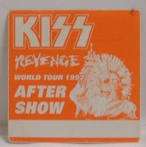 KISS - VINTAGE ORIGINAL 1992 REVENGE CONCERT TOUR CLOTH BACKSTAGE PASS - $185.61 MXN