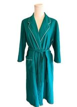 Famous Bodies Vintage Women’s Robe Housecoat Teal Large USA Belt - $18.99