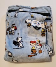 Peanuts Snoopy Woodstock Charlie 50x70 Sports Throw Blanket Soccer Baseb... - $35.99