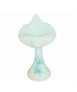 Fenton art glass milk blue vase floral flower burmese vtg wave crest spa... - £138.82 GBP