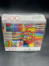 Big Ben Colorful Collage Rainbow 500 Piece Jigsaw Puzzle 24x18  New - $4.95