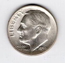 Uncirculated 1954-S San Francisco Mint Silver Roosevelt Dime - $13.78