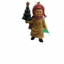 Vintage 80&#39;s Bradford Novelty Girl with Gown &amp; Cap, Christmas Tree Ornament - £18.09 GBP