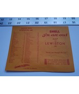 Home Treasure Lewiston Maine Map Shell Service Advertising Paper Ad Mile... - $18.99