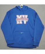 Nike Men&#39;s Hoodie Size Large Pullover Thermo Fit Blue Long Sleeve Casual - $27.87