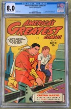 America's Greatest Comics #7 (1943) CGC 8.0 -- O/W to White pages Captain Marvel - £565.68 GBP