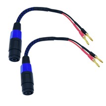 Male 4Mm Banana Plug To Female Speakon Speaker Adapter Cable,, Two Of Each. - $35.96