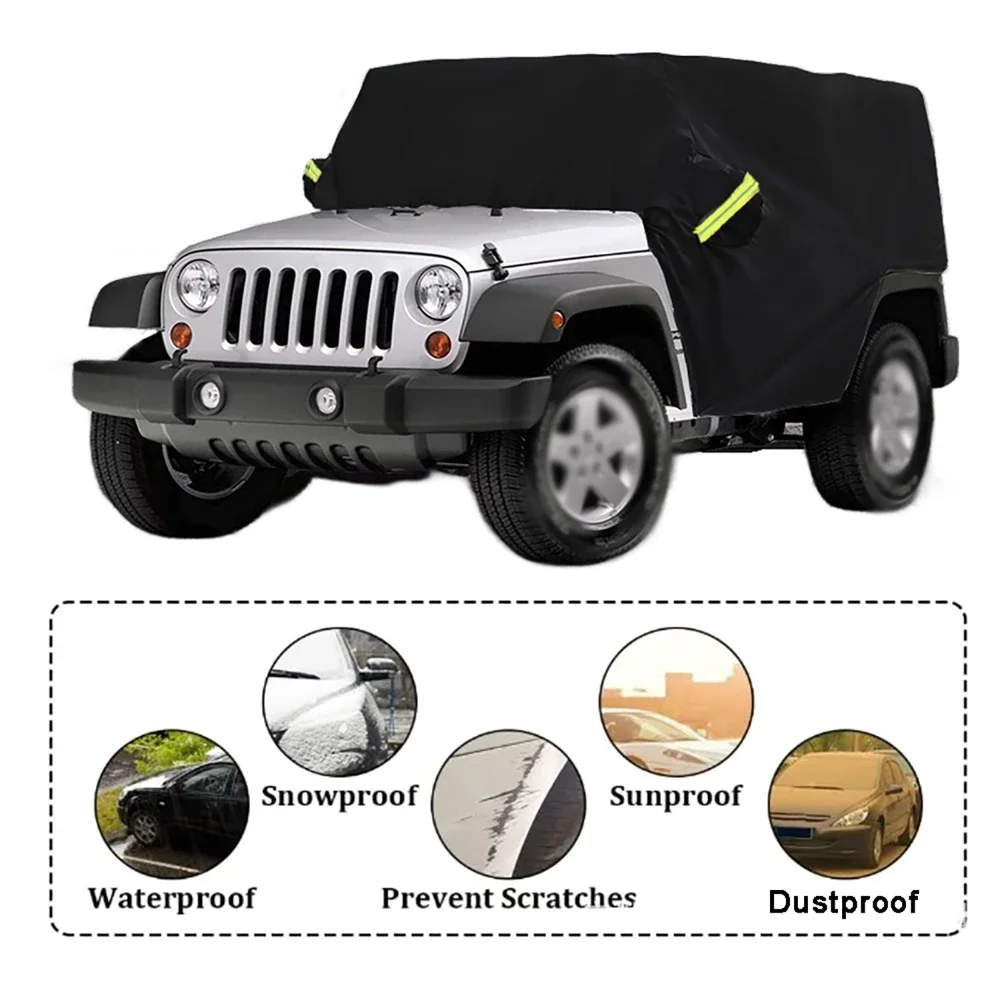 E cover waterproof sunscreen 210d oxford car clothing for jeep wrangler jk jl 2007 2021 thumb200