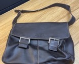 Espirit Dark Brown Messenger Bag Laptop Adjustable Strap KG JD - $49.50