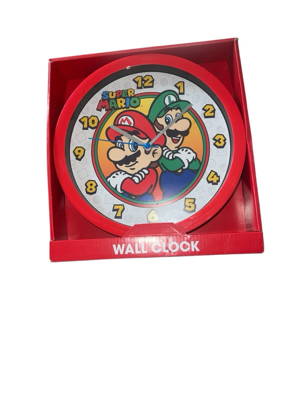 Red Super Mario Wall Clock 10&quot; Analog Display Brand New - $5.10