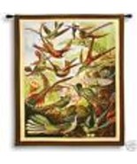 62x41 Trochilus HUMMINGBIRD Floral Tropical Tapestry Wall Hanging - £201.57 GBP