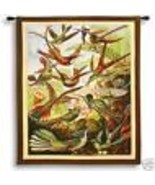 62x41 Trochilus HUMMINGBIRD Floral Tropical Tapestry Wall Hanging - $257.40