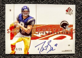 2001 Drew Brees Sign Of The Times Autograph Rookie Card. Novelty Card Li... - £1.88 GBP