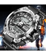 Men Military Watch Digital 50m Waterproof Wristwatch LED Quartz Sports - £20.26 GBP