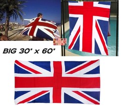 United Kingdom Britain Uk British Jack Flag Cotton Bath Pool Beach Towel 30&quot;x60&quot; - £17.48 GBP
