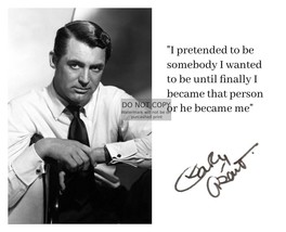 Cary Grant &quot;I Pretended To Be Somebody I Became That Person&quot; Quote 8X10 Photo - £6.63 GBP