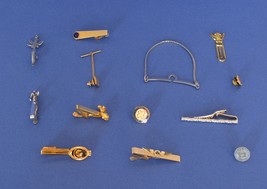 Tie Clips/Tacks-Lot of 13 Vintage Tie Clasps/Tie Pins - $18.00